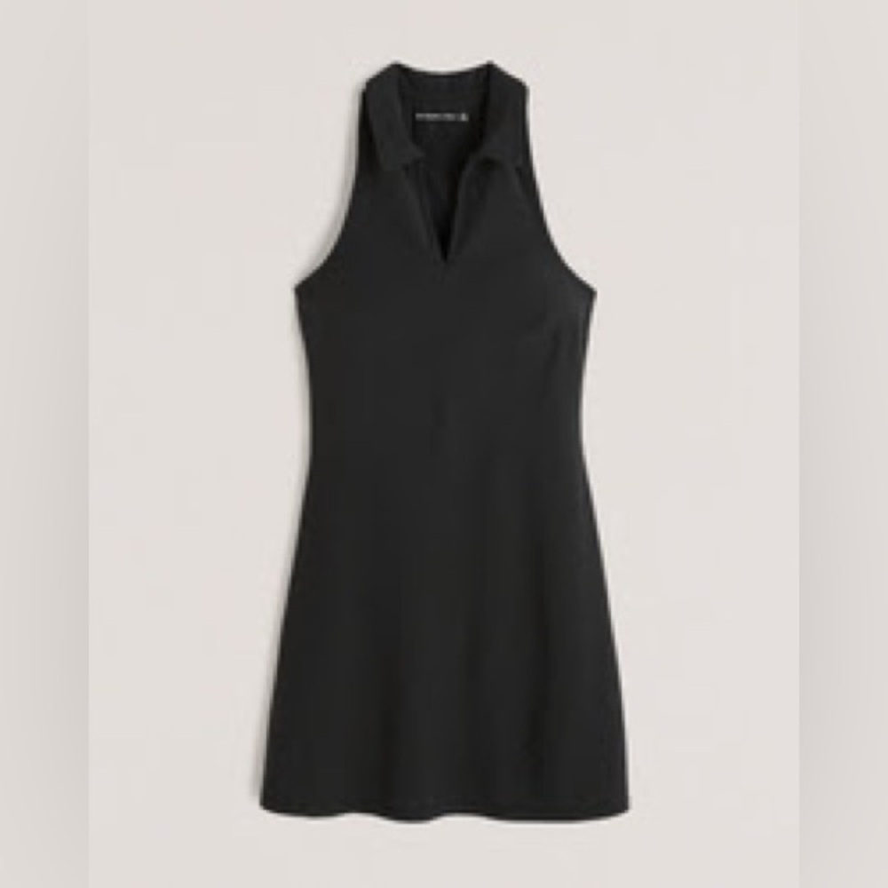 Abercrombie black traveler polo mini dress small petite
